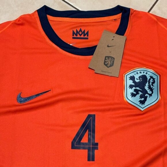 Liverpool FC Netherlands Holanda Virgil Van Dijk Jersey # 4 , Unisex - Picture 6 of 16